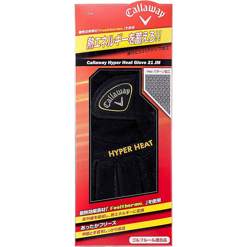 Callaway WNTR HYPER HEAT Heating Material Stretch Fleece Gloves Men's 2021 Model