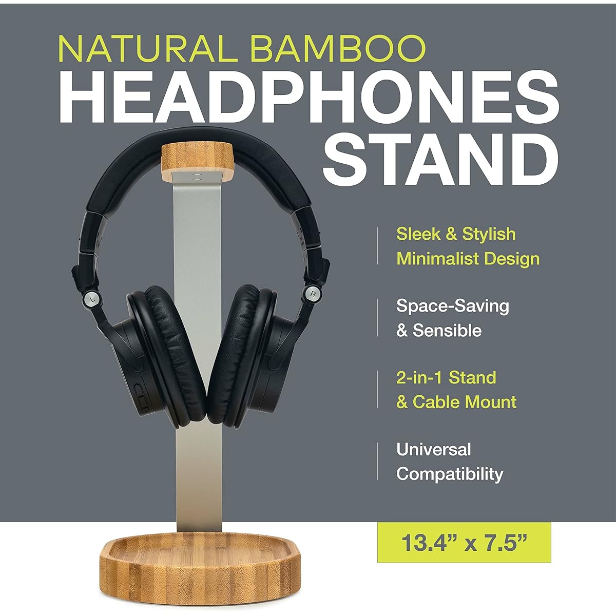 Knox Gear Wooden Headphone Stand (Bamboo Brown)