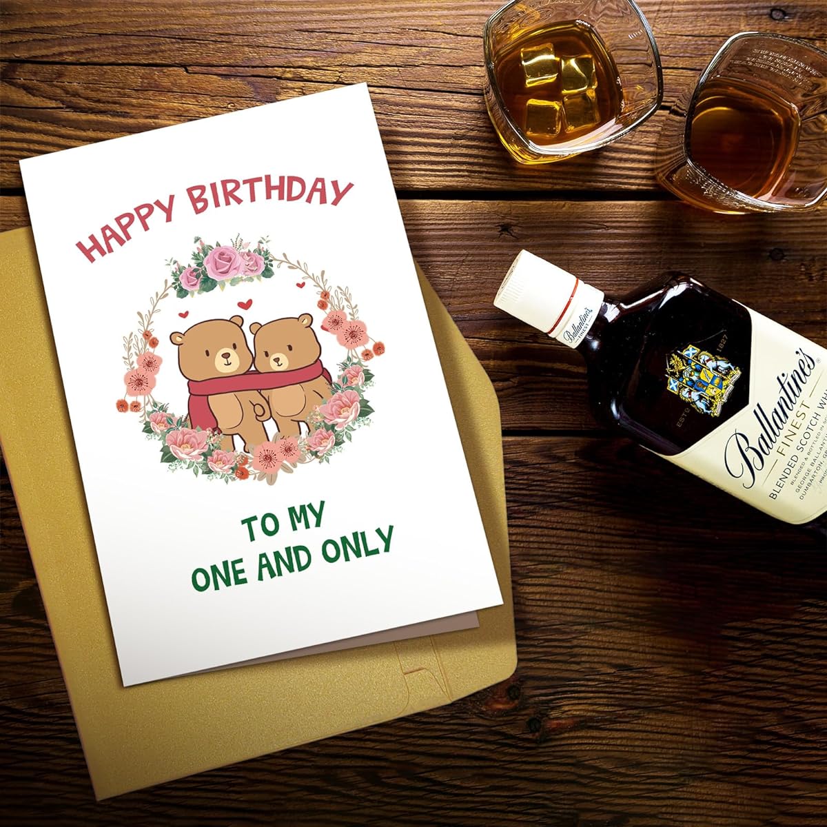 Supoeguk Cute Birthday Cards for Boyfriend Girlfriend Romantic Birthday Cards for Husband and Wife Happy Birthday To My One and Only