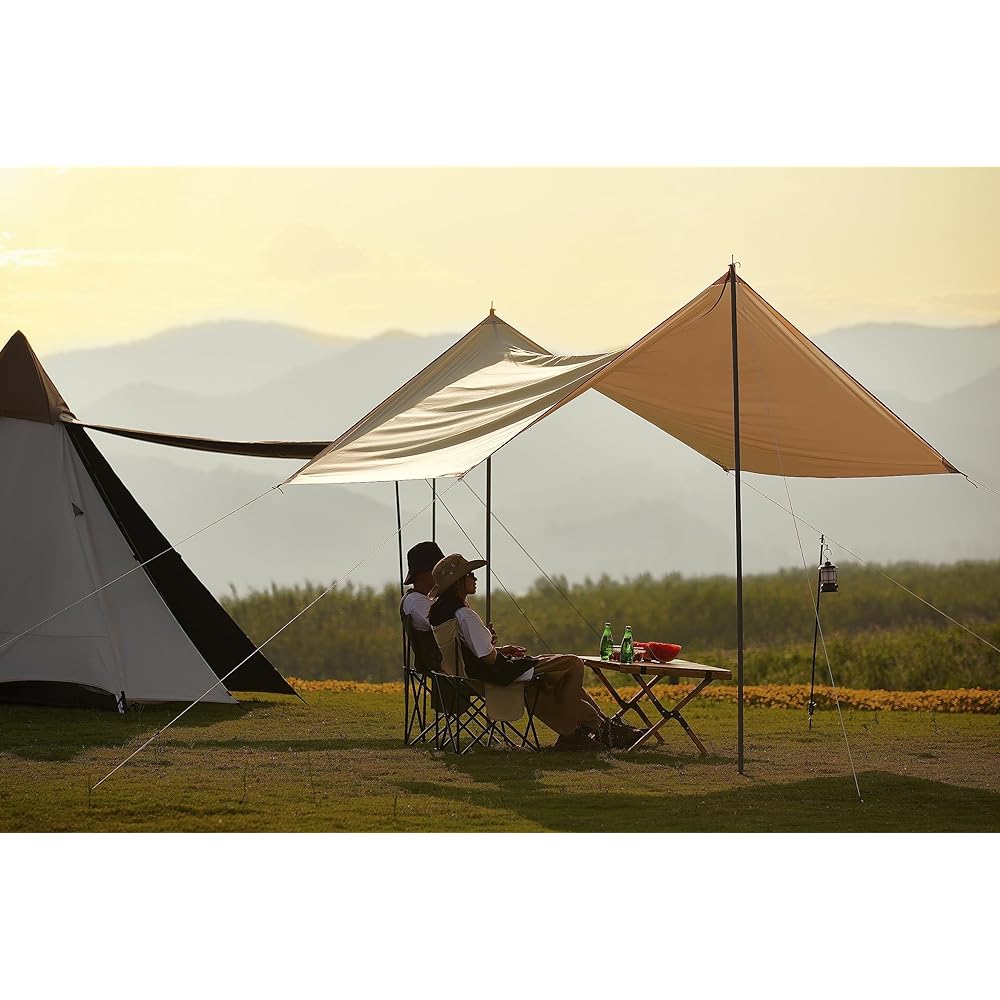 【limited! ] SOLO UP Hexatarp Sun Shelter Awning Camping Tent Outdoor Sunshade M-6047