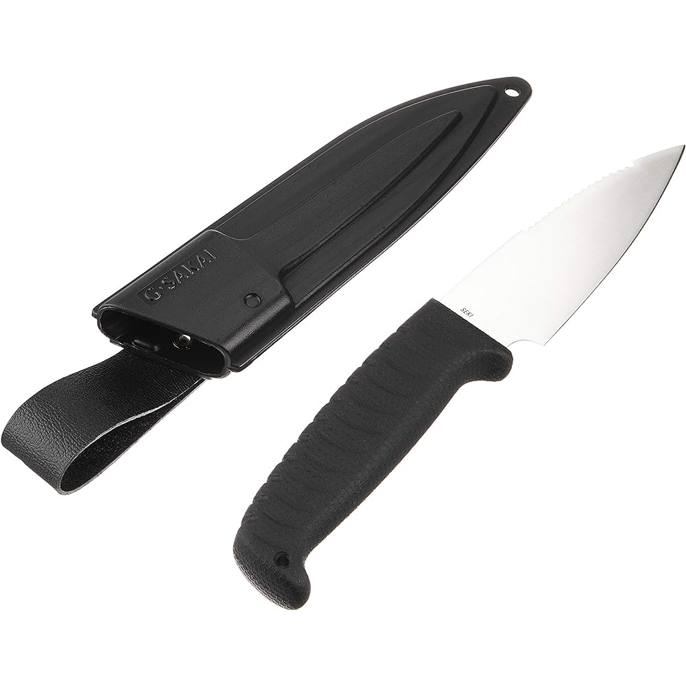 G SAKAI Survival Knife, Fishing, Made in Japan, Rust-resistant Steel, Fish, Sashimi, Fishing, Outdoor Cooking Knife