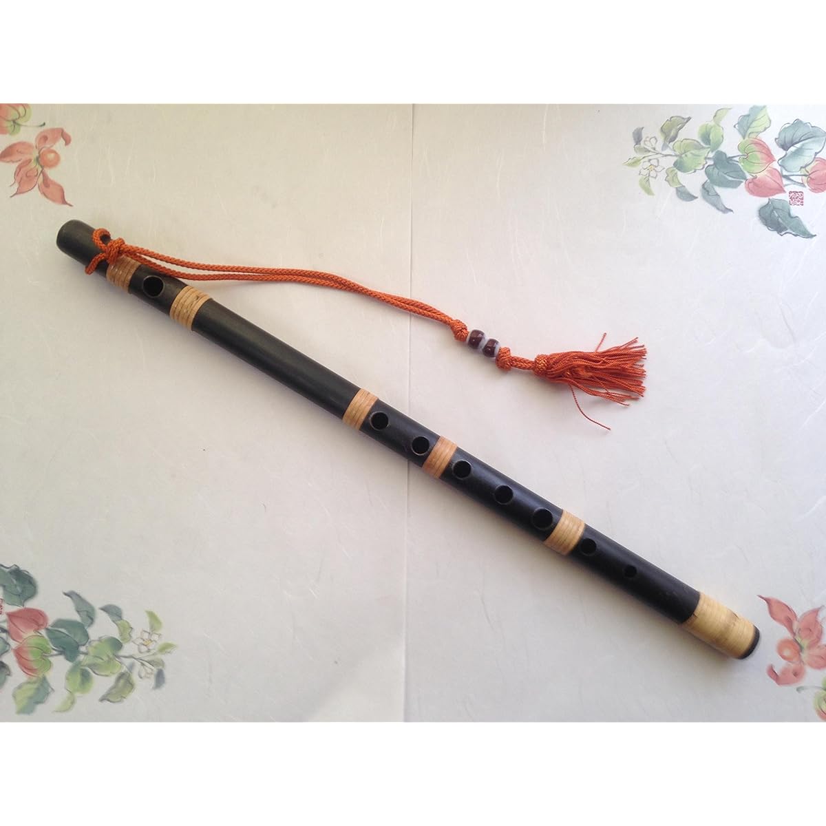 Made of steel, authentic ancient weapons, iron flute, seven-hole shinobue, with hand-untied tassel, can be played as a musical instrument