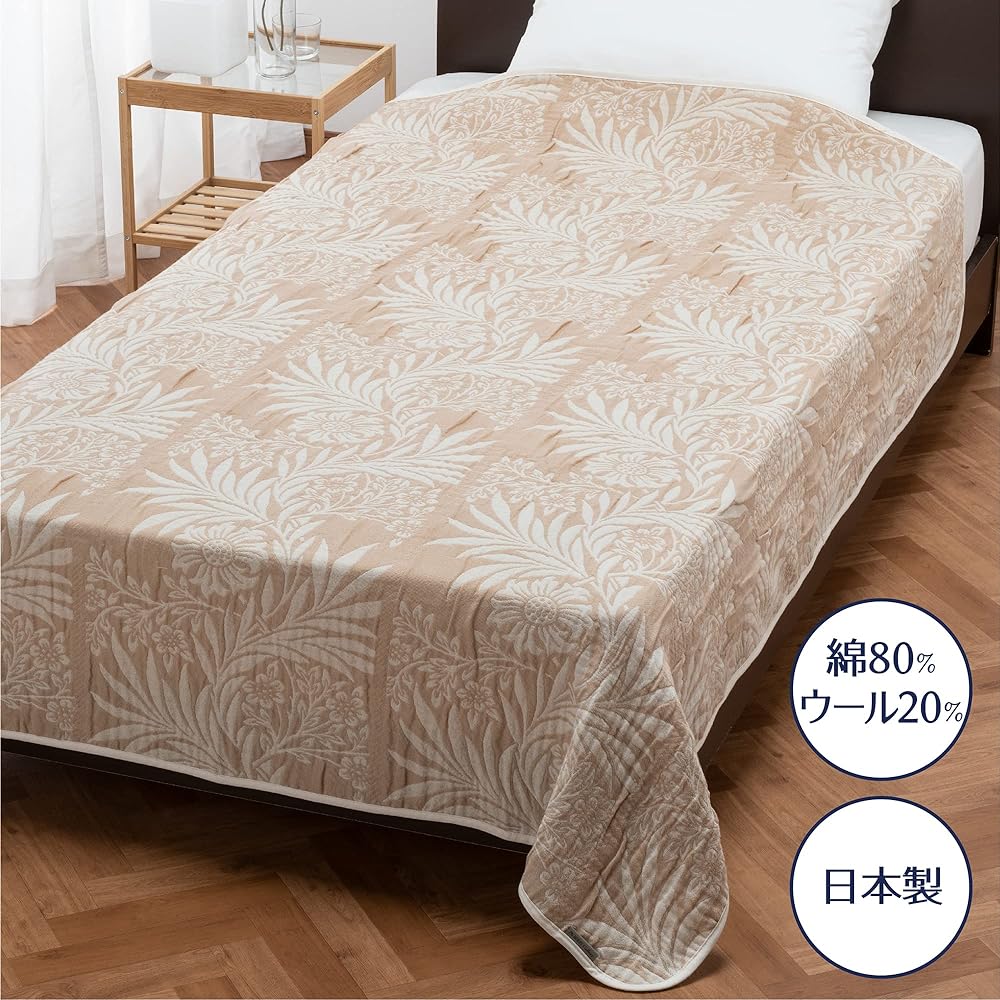 Nishikawa Gauze Blanket Single Washable Cotton Wool Pure Morris Soft Morris Gallery Made in Japan Beige FR03131015