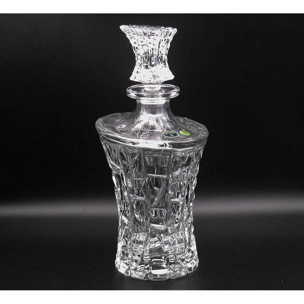 bohemian glass crystal deformed decanter