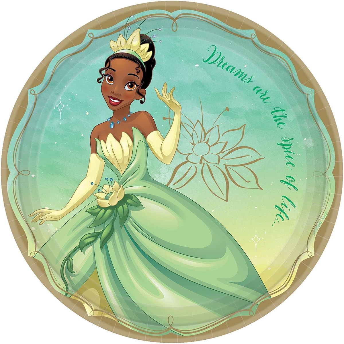 Disney Princess Tiana Birthday Party Supplies Pack for 16 People | Tiana Party Supplies Pack | Decorations | Includes Plates, Napkins, Cups, Table Covers, Banners and Birthday Candles (16 Pieces)