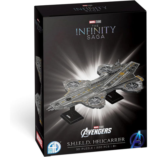 4D Build Marvel Studios Avengers Helicarrier 3D Puzzle Paper Model Kit 220 Piece Paper Model Kit for Teens and Adults Ages 8+