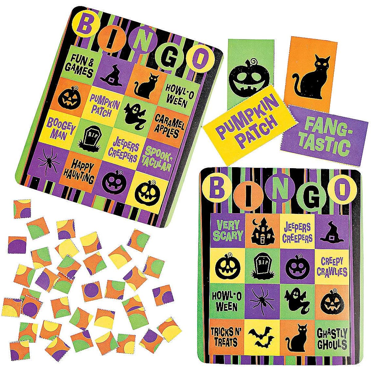 Cardboard Iconic Halloween Bingo Set - 16 Player