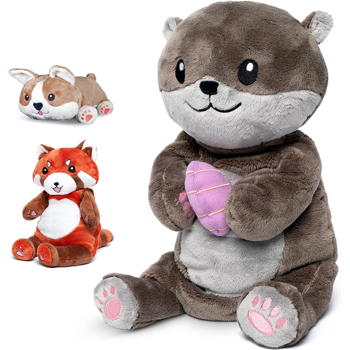 Funpanions Weighted Plush - 4 lbs Cute Big Plush for Adults Teens Kids - Large Sea Otter Stuffed Animal