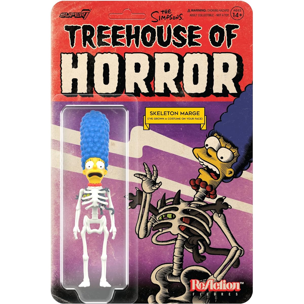Super7 The Simpsons Treehouse of Horror Skeleton Marge - 3.75" The Simpsons Action Figure Classic TV Show Collectibles & Retro Toys