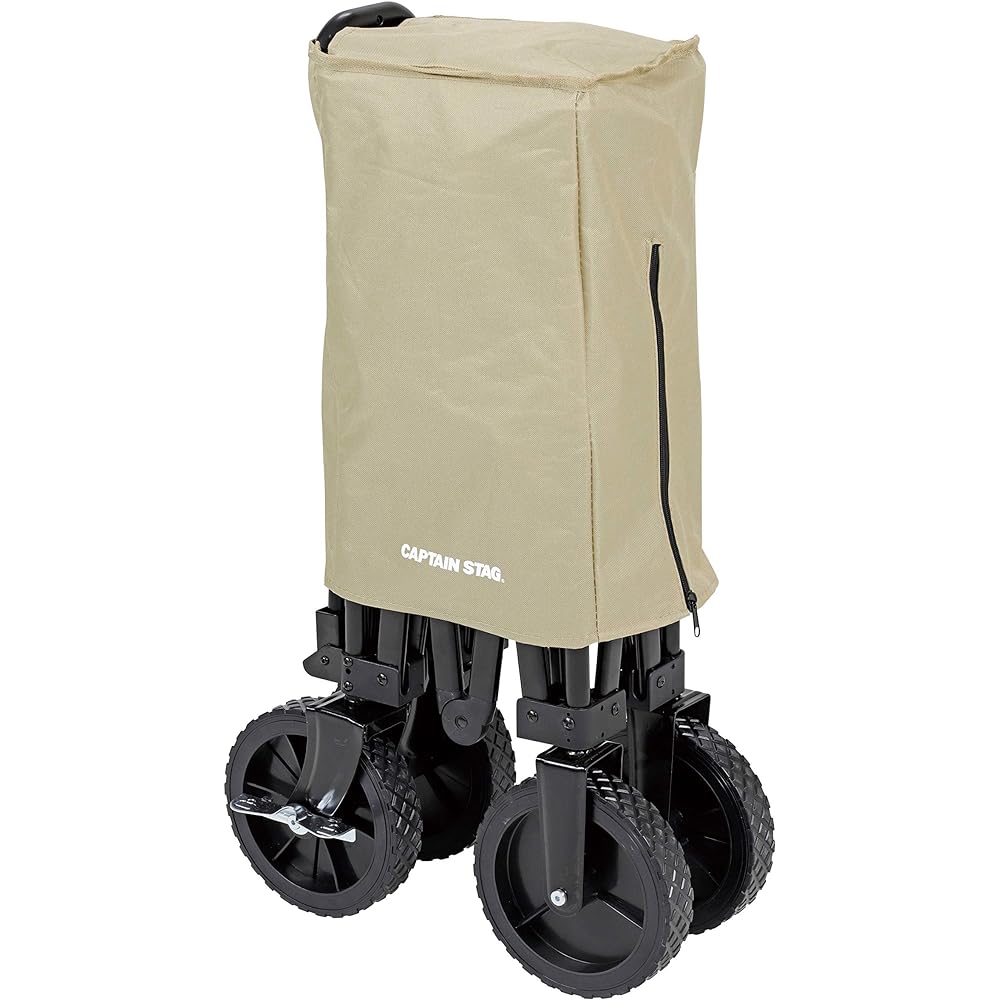 CAPTAIN STAG Outdoor Wagon CS Convergence Type 4 Wheel Carry with Storage Bag and Front Wheel Stopper [UL-1055/UL-1056/UL-1031/UL-1035]