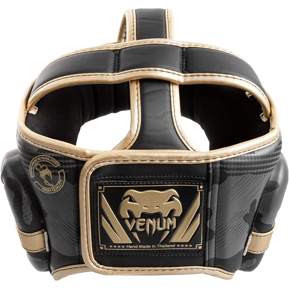 VENUM head guard Elite Headgear (dark camo x gold)