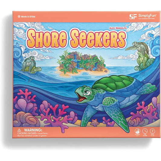 SimplyFun Shore Seekers - Fun and Interactive Math Board Game - Practice Addition and Multiplication Skills - Math Game for Kids 2-7 Players Ages 7+