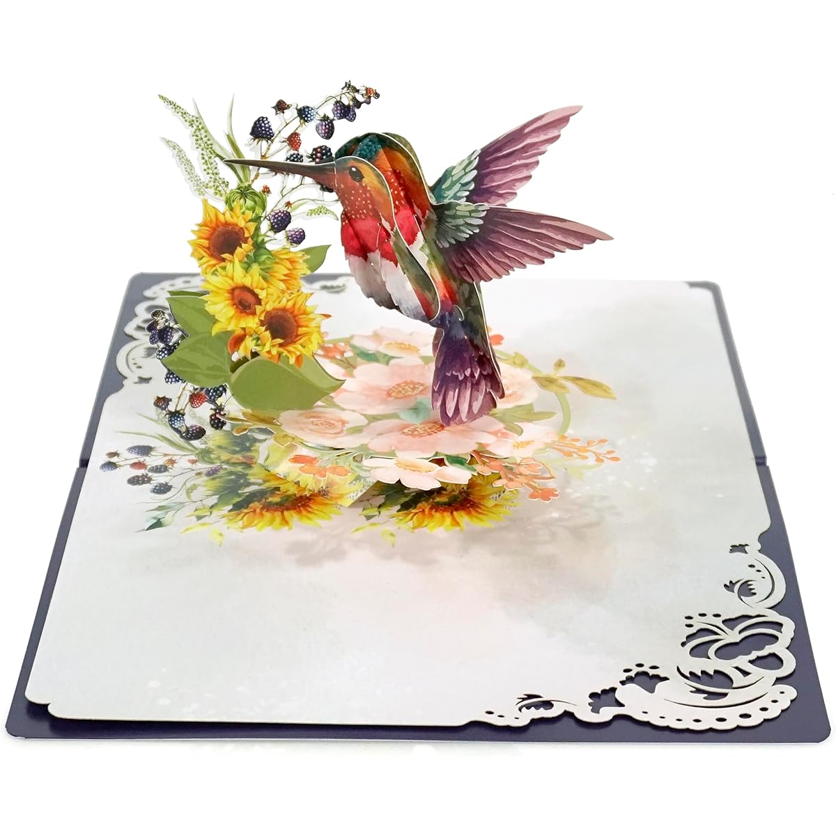 CUTPOPUP Hummingbird Birthday Card Pop-up Mother's Day 3D Pop-up Greeting Card (Hummingbird Sunflower) AN144US1520