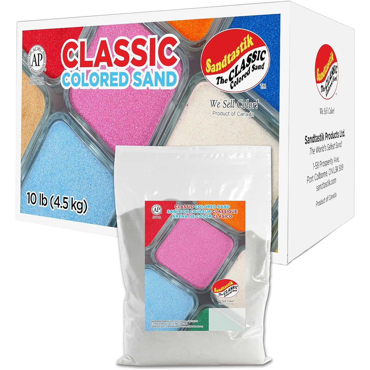 Sandtastik Classic Color Sand 10 lbs White