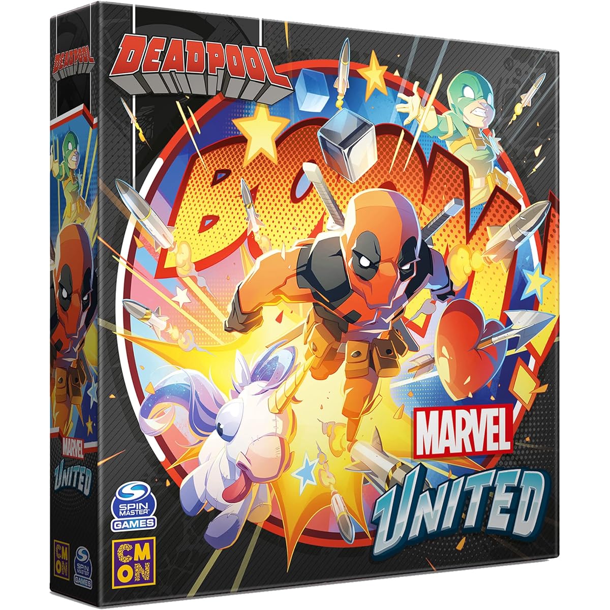 CMON Marvel United Deadpool Expansion | Tabletop miniatures game | Strategy game | Co-op game for adults and children | Ages 14 and up | 1-4 players | Average play time 40 minutes | CMON Marvel United Deadpool (English Edition)