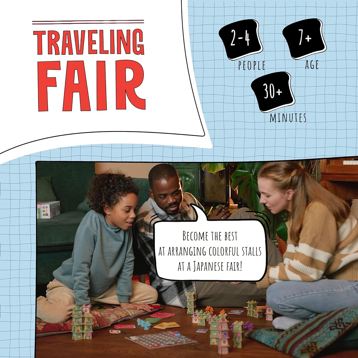 Traveling Fair | Family Board Game | Board Game for Adults and Families | Adventure Board Game | Board Game for Kids and Parents | Ages 7+ | For 2-4 Players | Average Play Time 30-60 minutes