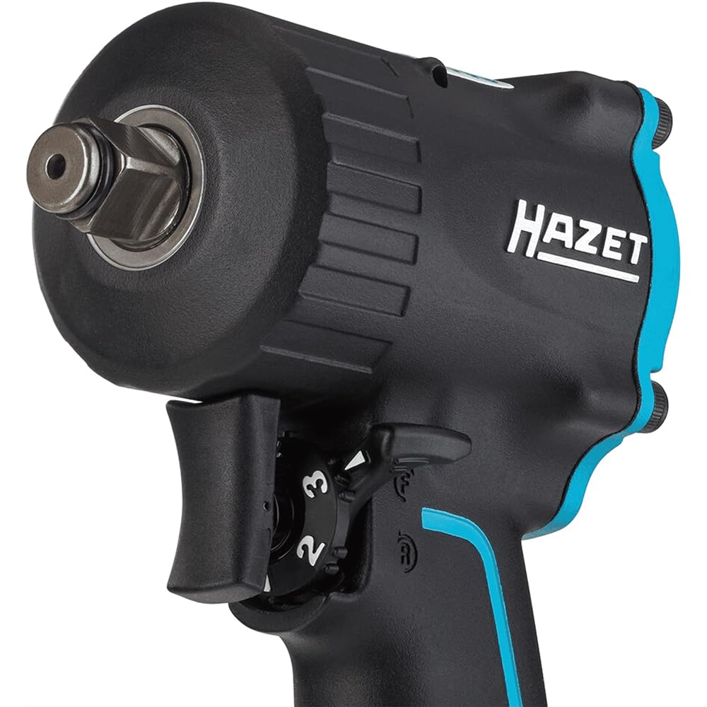 HAZET Air Impact Wrench Max. Loosening Torque 1100Nm, Square Drive 12.5mm (1/2 inch) | Low Vibration | Tool for Tightening and Loosening Screws [Regular Japanese Import Product] 9012M