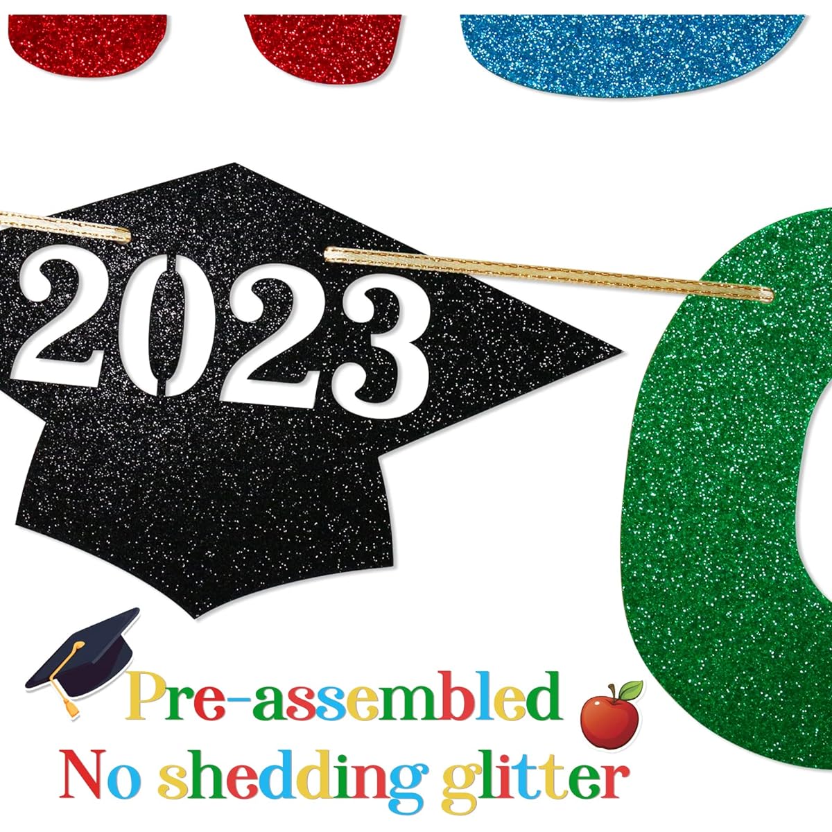 Kindergarten Graduation Banner, Stick On Kindergarten Graduation Banner, Preschool Kids Congratulations Banner, Class of 2023 Graduation Party Decorations