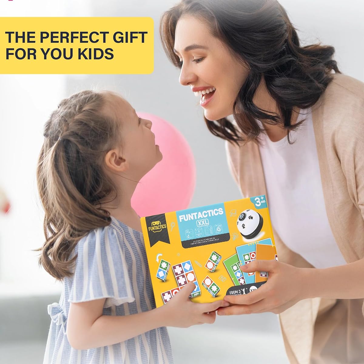 FUNTACTICS XXL Matching Talent Puzzle Game | Family Board Game for Kids and Adults Oversized Pattern Cube | Educational Toy Spatial Analysis Toy for Ages 3+