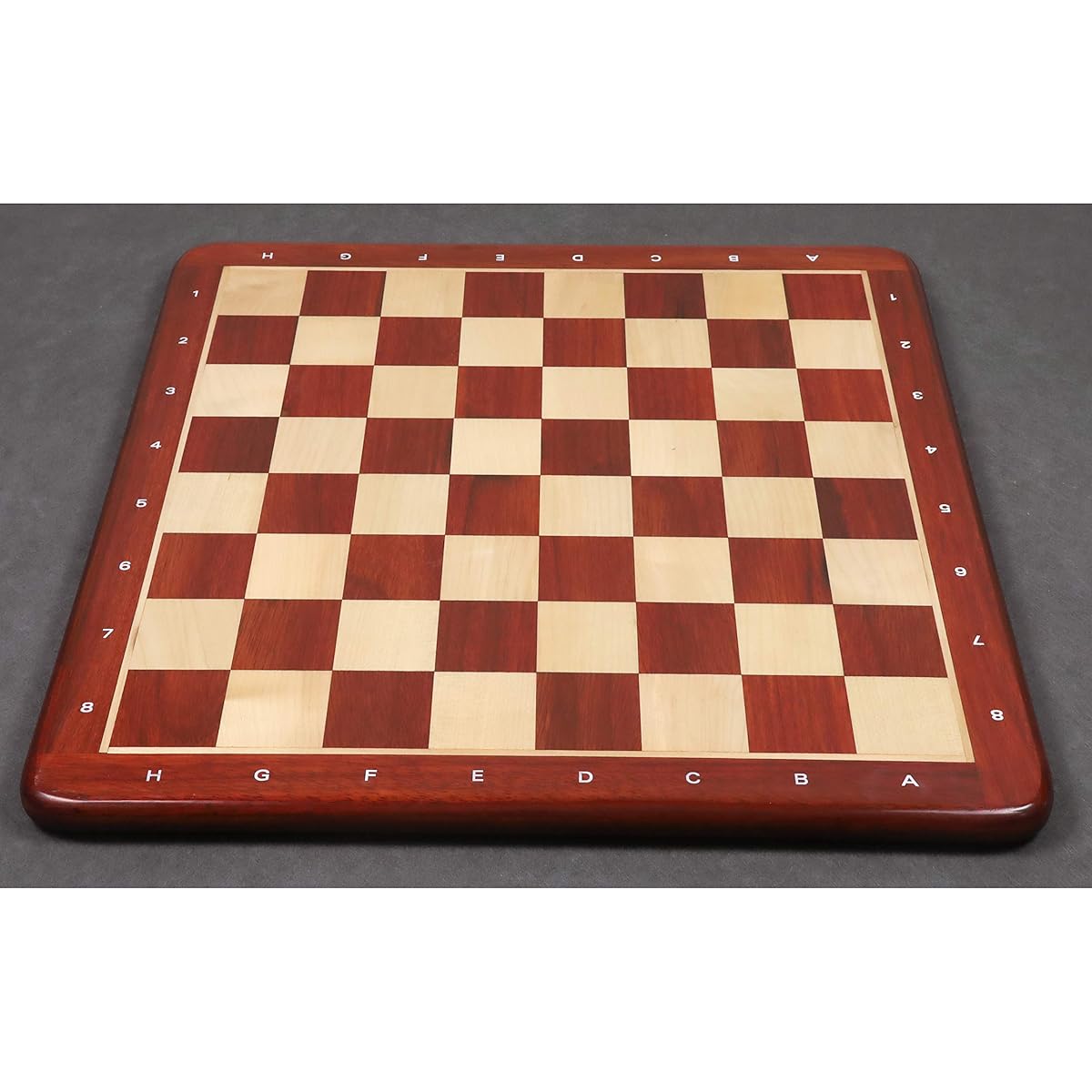 RoyalChessMall 19" Bud Rosewood & Maple Chess Board - 50mm Squares - Algebraic Notation