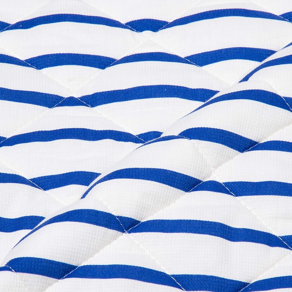 nishikawa [Nishikawa] Bed Pad Blue Double Simple Concept Border Smooth Quick Dry PM29490029B