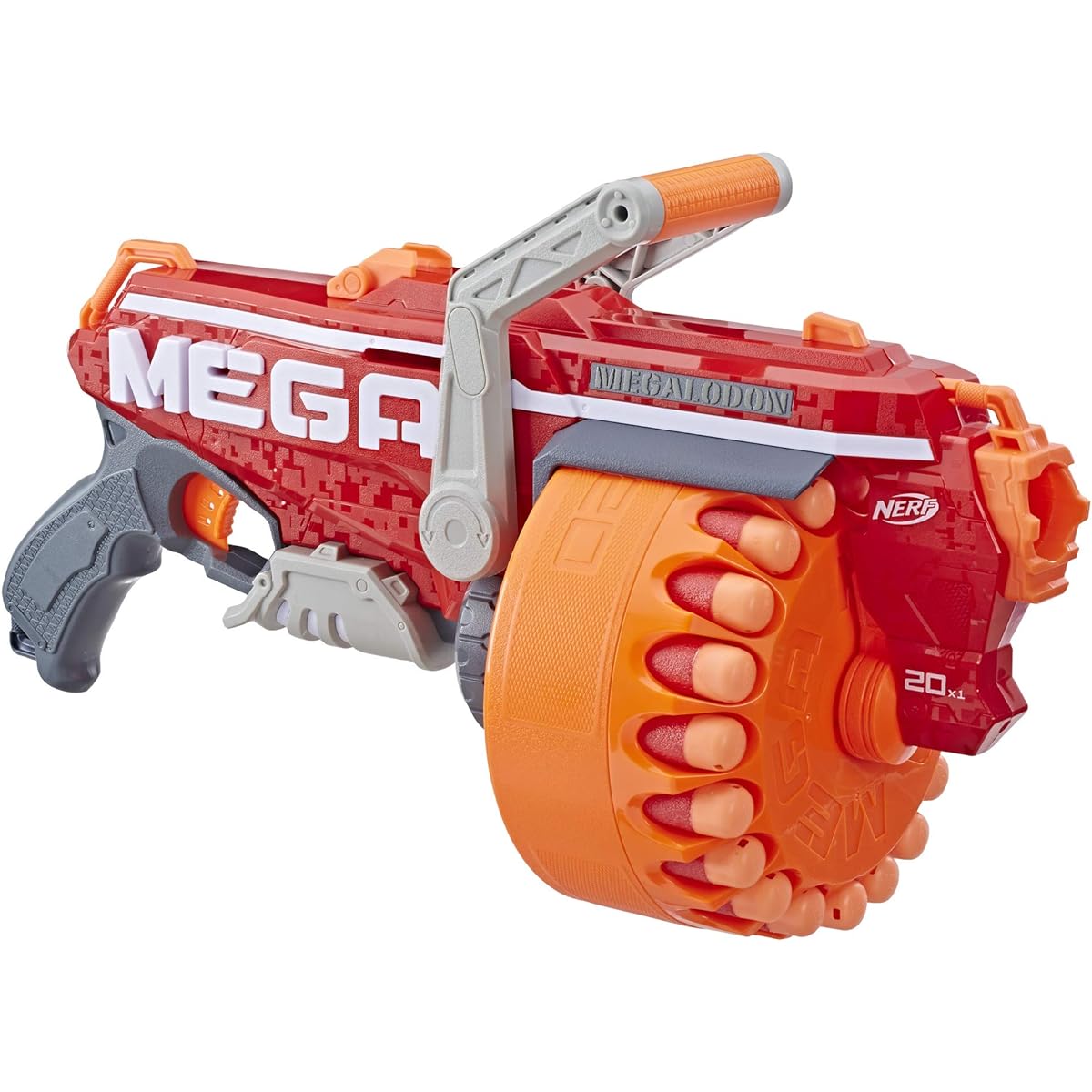NERF Megalodon N-Strike Mega Toy Blaster with 20 Official Mega Whistler Darts