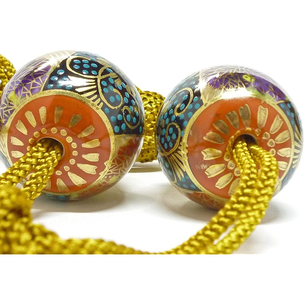 Kutani ware [Kodama Fuchin] Blue grains + gold flowers (masterpiece)