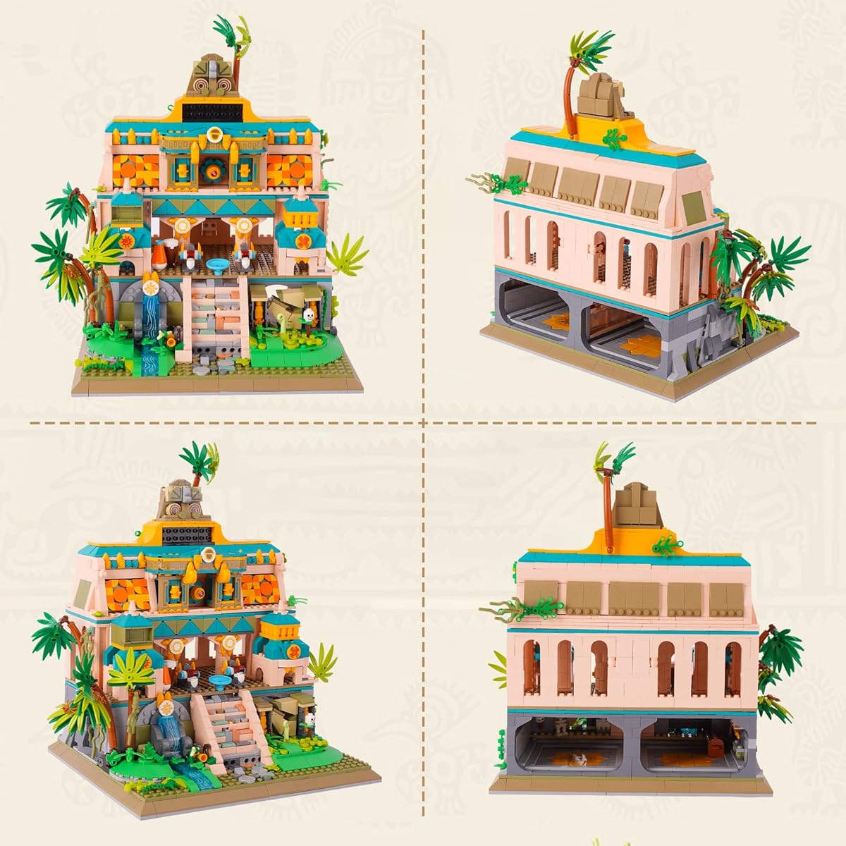 LULUFUN Blocks The Lost Temple Building The Lost Temple Toy 3D Puzzle Temple Mini Blocks Kids Adults Gift Interior Assembly Time Killer Hobby Popular