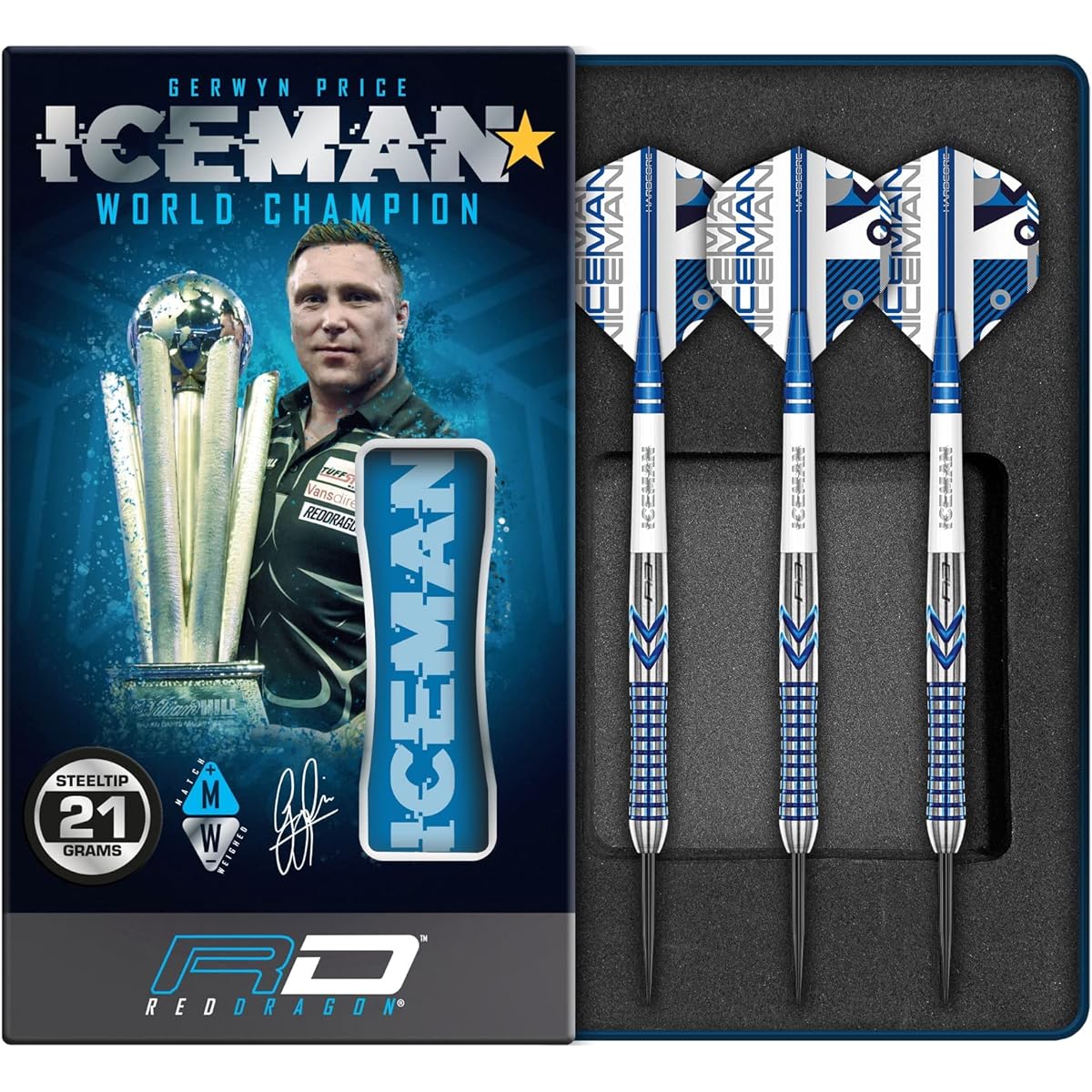 Red Dragon Gerwen Price Model Iceman Contour Steel 21g 2366