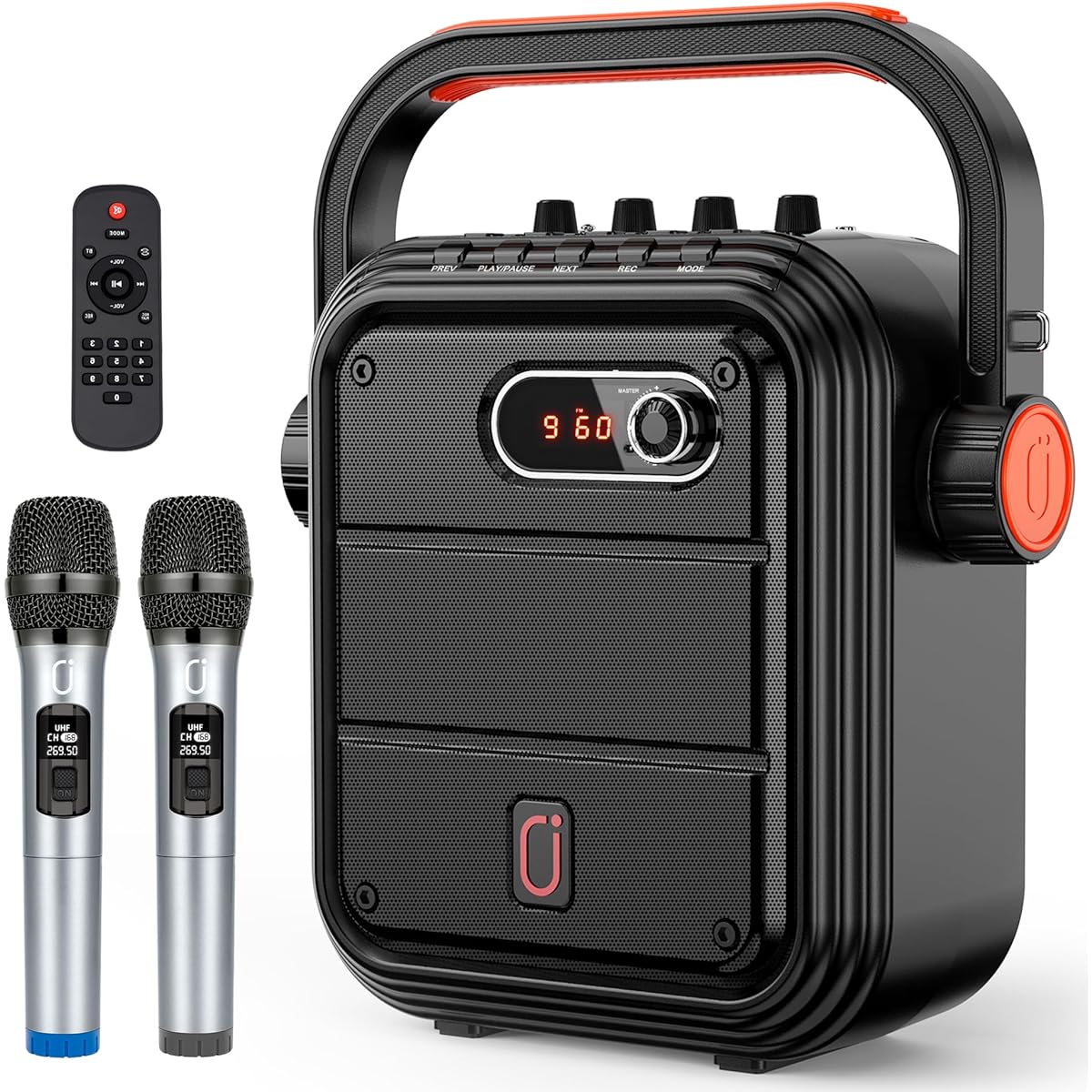 Compatible with Bluetooth 5.0, Equipped with Bass Enhancement Function, Rechargeable, Portable, Suitable for home parties, karaoke, street speeches, meetings, school events, seminars, outdoors, disaster prevention, street live performances, events, etc.