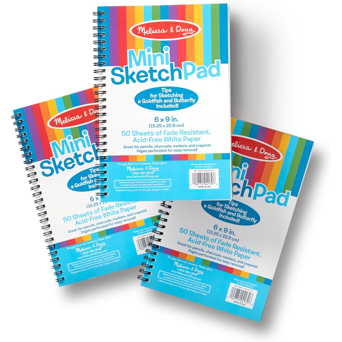 Melissa & Doug Mini-Sketch Pad Bundle 3 Pack Qty. 3 93170