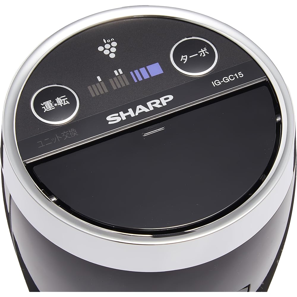 Sharp Ion Generator Equipped with Plasmacluster 25000 for Car Black IG-GC15-B