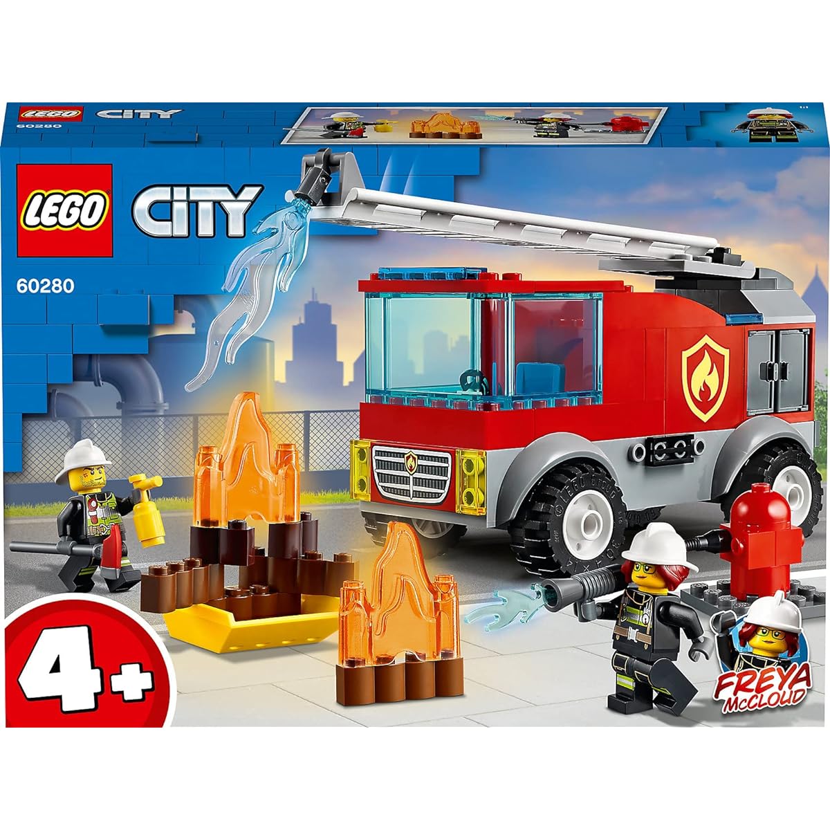LEGO City Fire Ladder Truck 60280 Toy Blocks Fire Truck Boys Girls Ages 4 and up