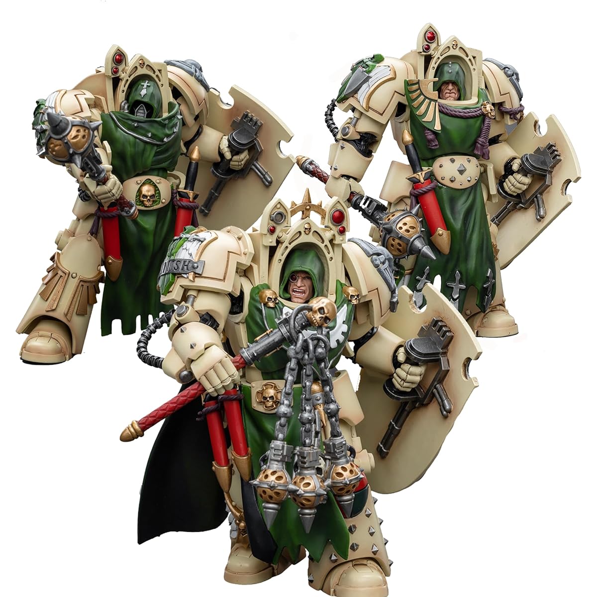 JOYTOY Warhammer 40,000 1/18 Action Figure Pre-Order Dark Angels Deathwing Knight Figure Set of 3 5.4" Collectible Action Figure Kit