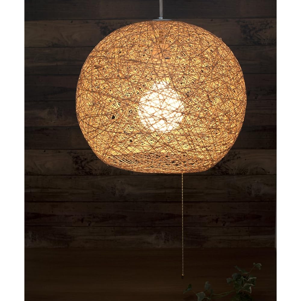 Kishima Abaka Pendant Light Round 1 Light Natural GEM-844P GEM-844P