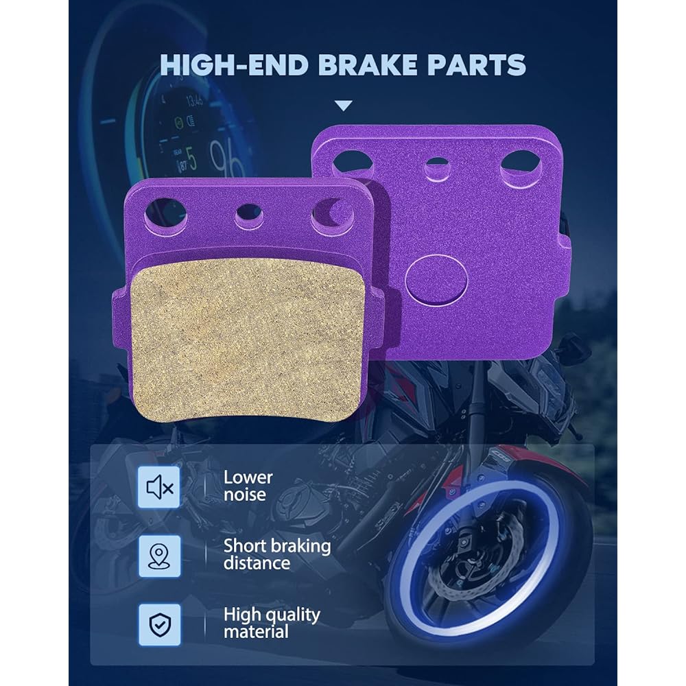 ECCPP Front + Rear Brake Pads for Honda FourTrax 300 Sportrax 400 TRX400X Yamaha Raptor 350 Raptor 660R FA84