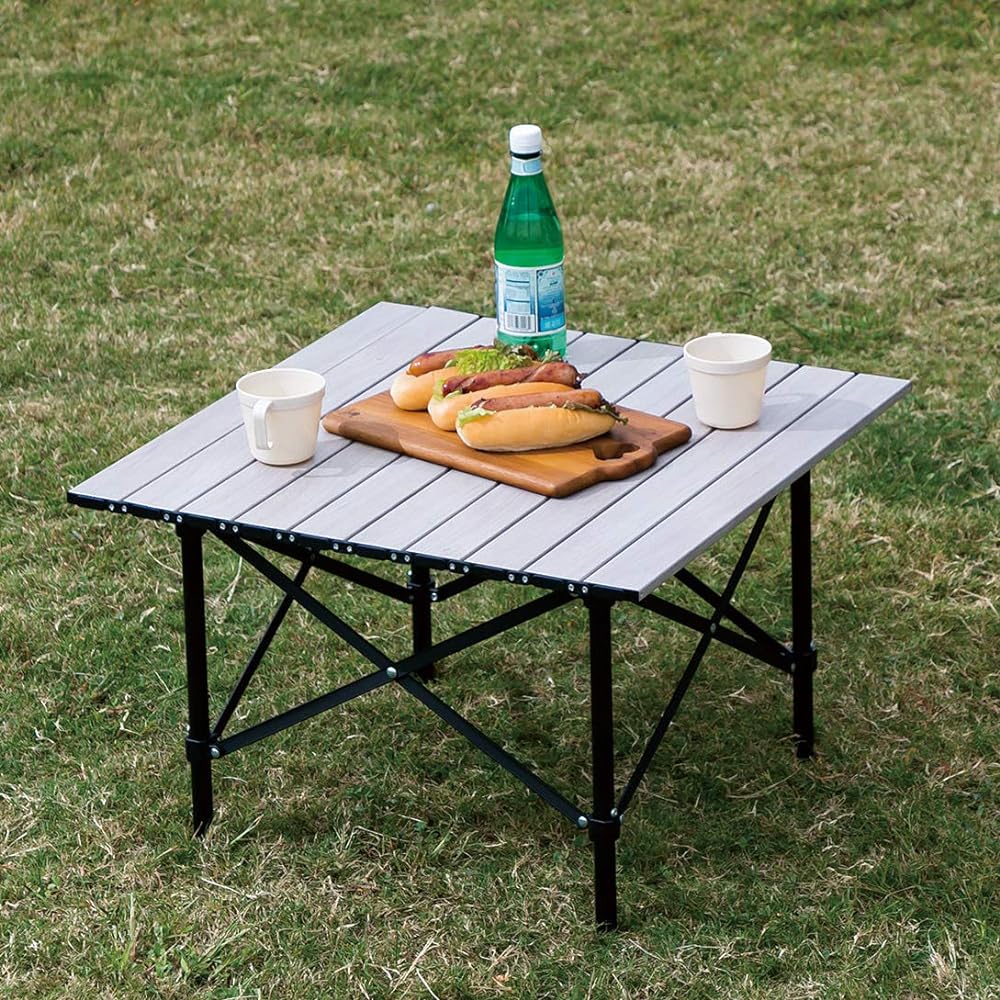 Takeda Corporation Wood-like Aluminum Roll Table 60 RT20-60 Alumite 58.5×58.5×65
