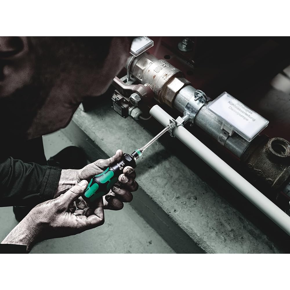 Wera 05057480001 | Ratchet Driver with Rapidaptor Adapter Kraftform 826 T Turbo Acceleration Holder 1/4" x 146mm [Regular Japanese Import Product]
