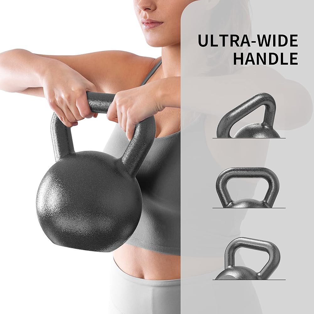 PROIRON Kettlebell 8kg 12kg 16kg Integrated Cast Iron Ideal for Gym or Home 3 Year Warranty