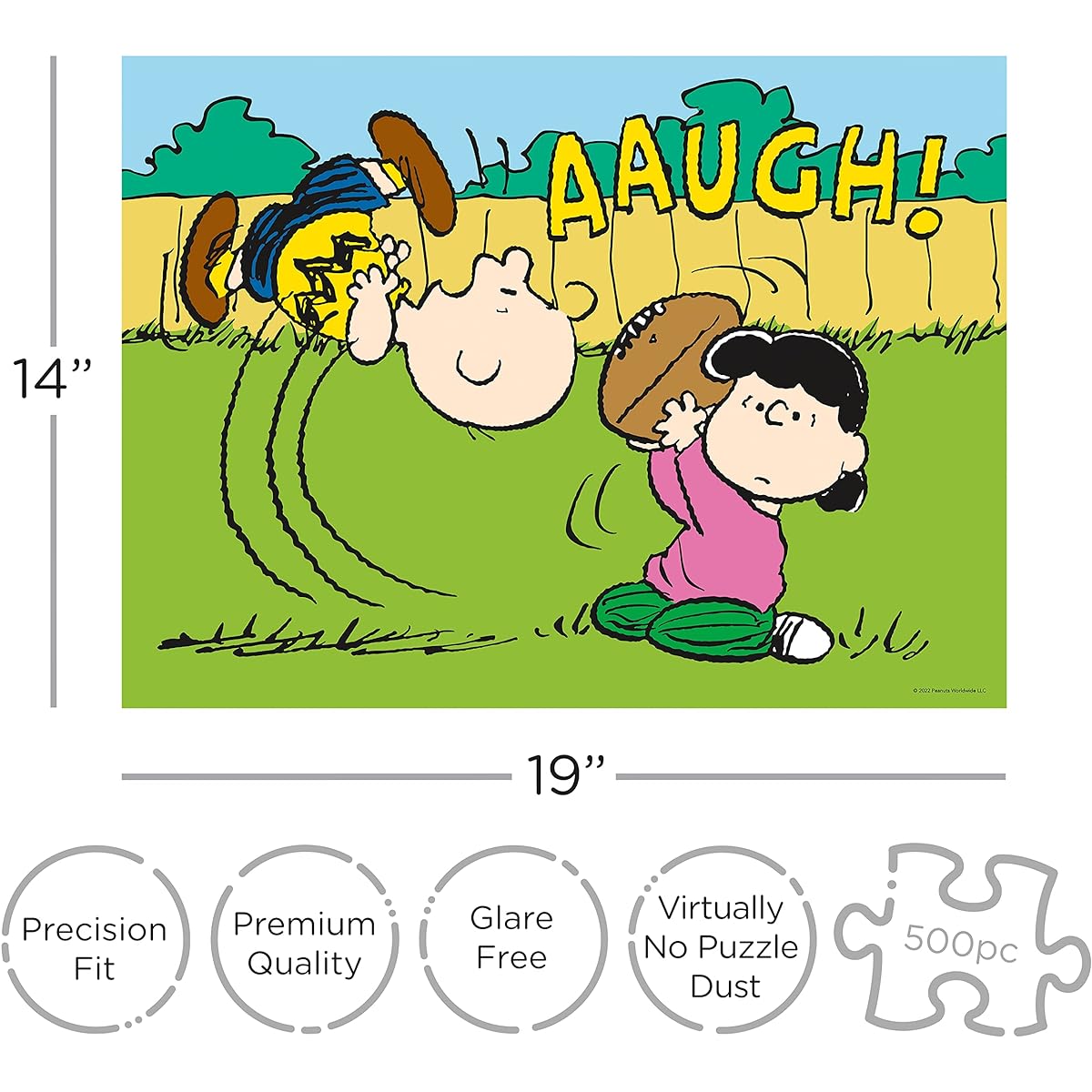 AQUARIUS - Peanuts Lucy Football 500 Piece Jigsaw Puzzle