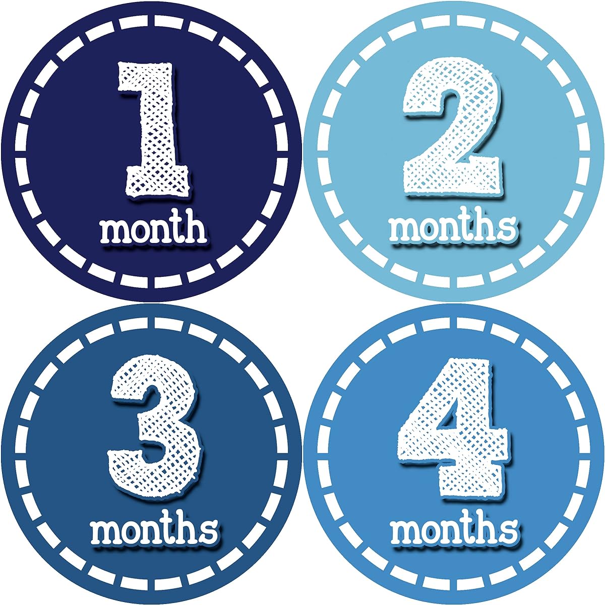 Months in Motion 081 Monthly Baby Stickers Baby Boy Month 1-12 Milestone Age by Months In Motion