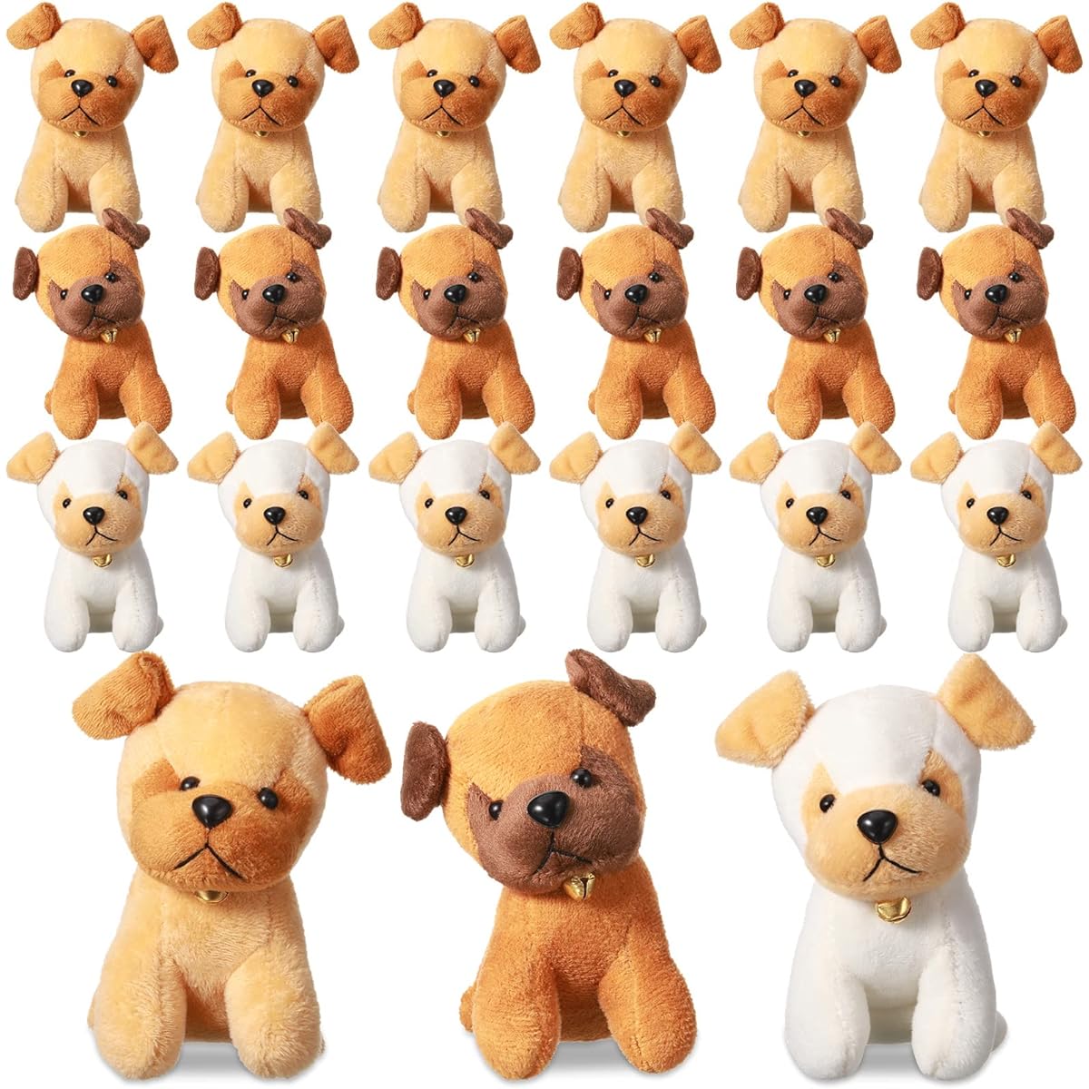 18pcs Mini Stuffed Dogs Bulk Stuffed Toys Soft Small Stuffed Animals Bear Puppy Cute Assortment Stuffed Animals Puppy Dog Stuffed Toys Girls Boys Birthday Party Favors Gifts Goodie Bag Fillers School (Dog)