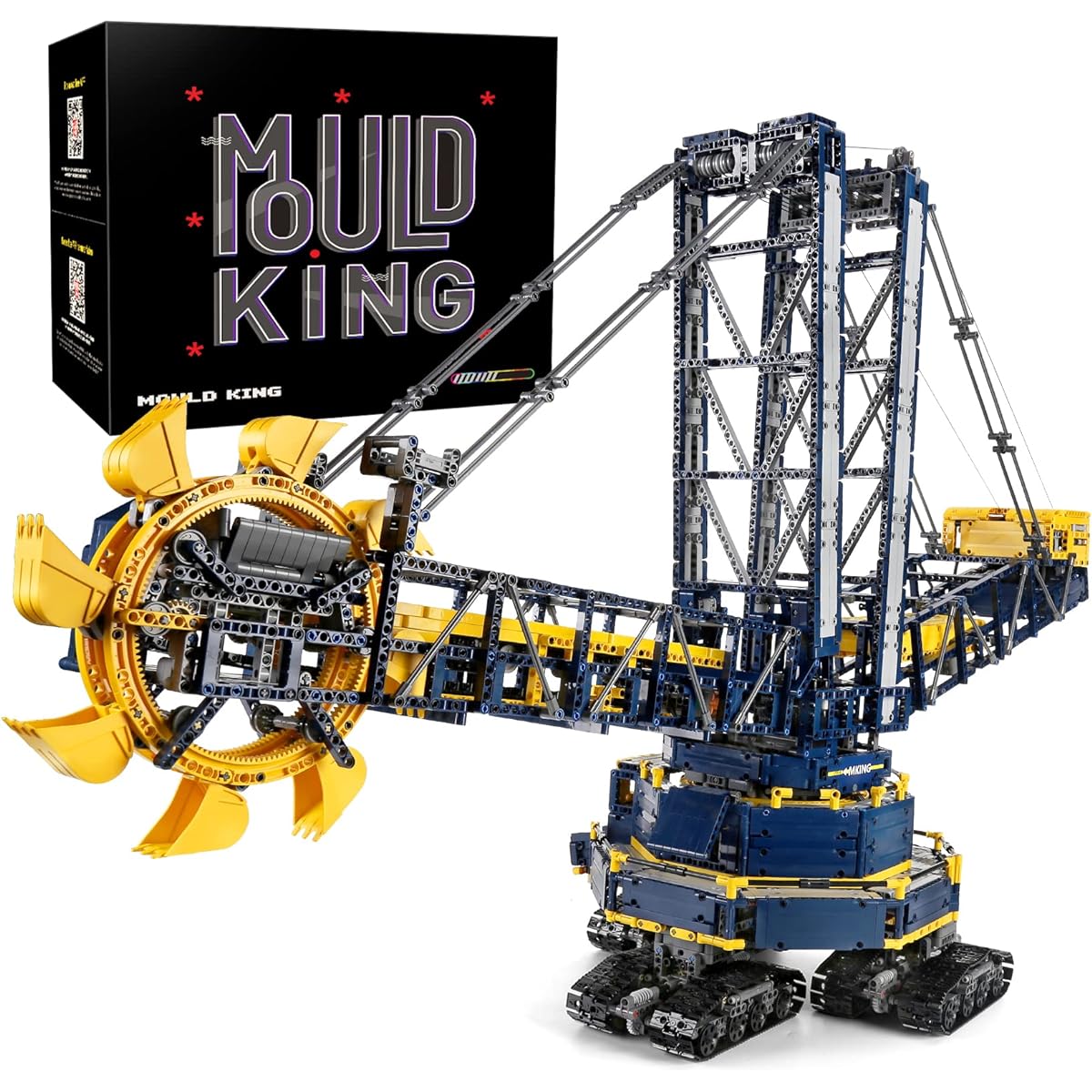 Mould King 17006 Bucket Wheel Excavator Building Kit MOC Building Blocks Set for Ages 8+ Adult Collection Lovers Gifts (4588 Pieces with Motor/App Remote)