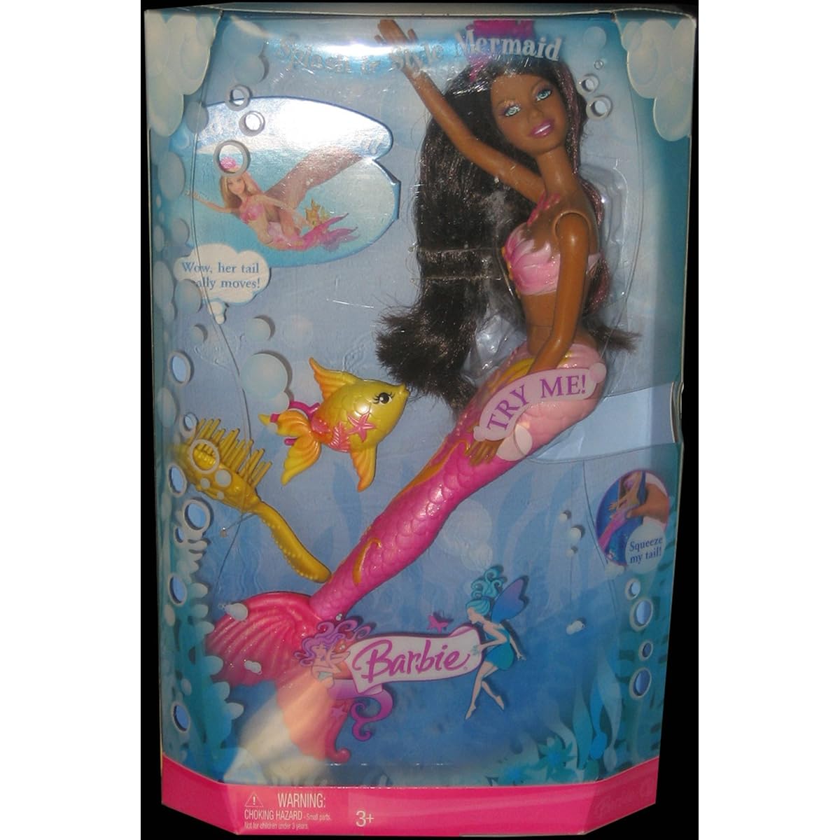 Barbie Splash & Style Mermaid Pink with Angel Fish AA Imported N1068