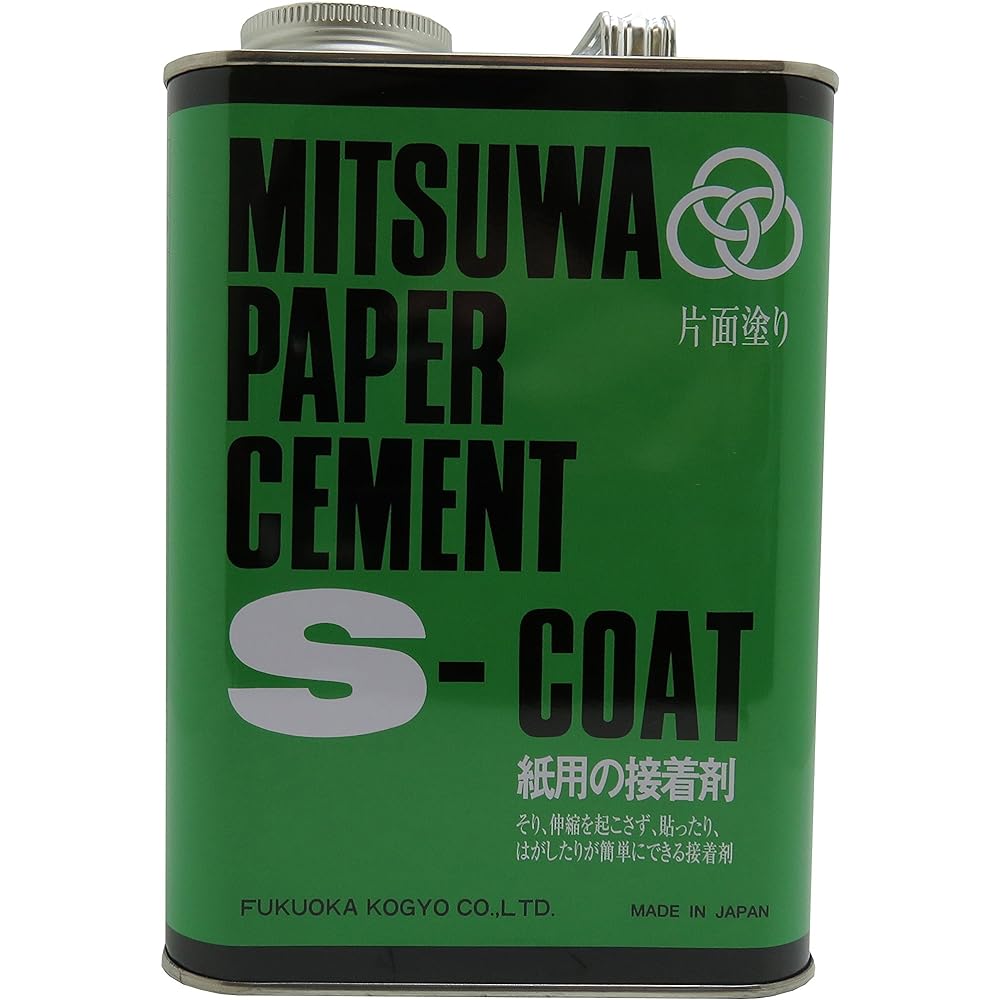 Fukuoka Kogyo Mitsuwa Paper Cement S Coat 4L Can 3800ml [HTRC 3]