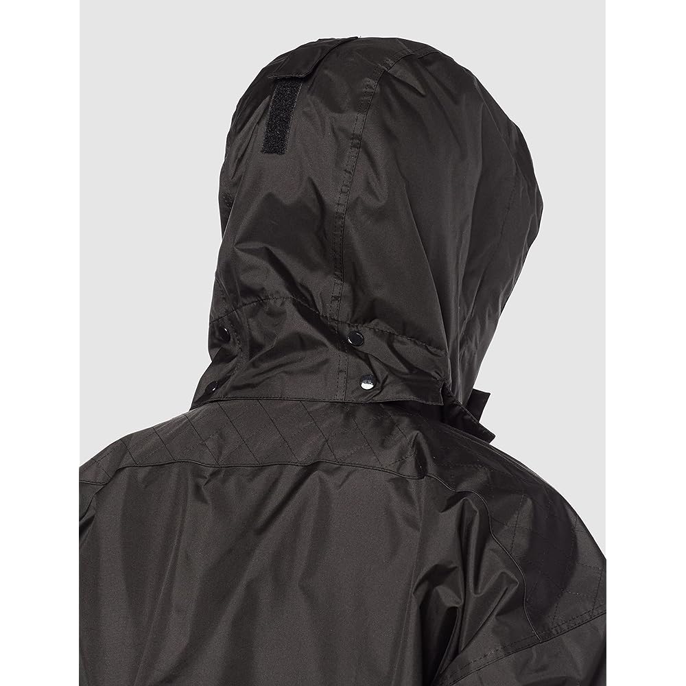 [Cocos Nobuoka] Raincoat, Black Panther Coat, Top and Bottom Set, Mesh Lining, Reduces Moisture, Helmet Compatible Hood, Hem Zipper, Storage Bag Included, For Craftsmen, Sites, Construction, Rainy Season, Men's