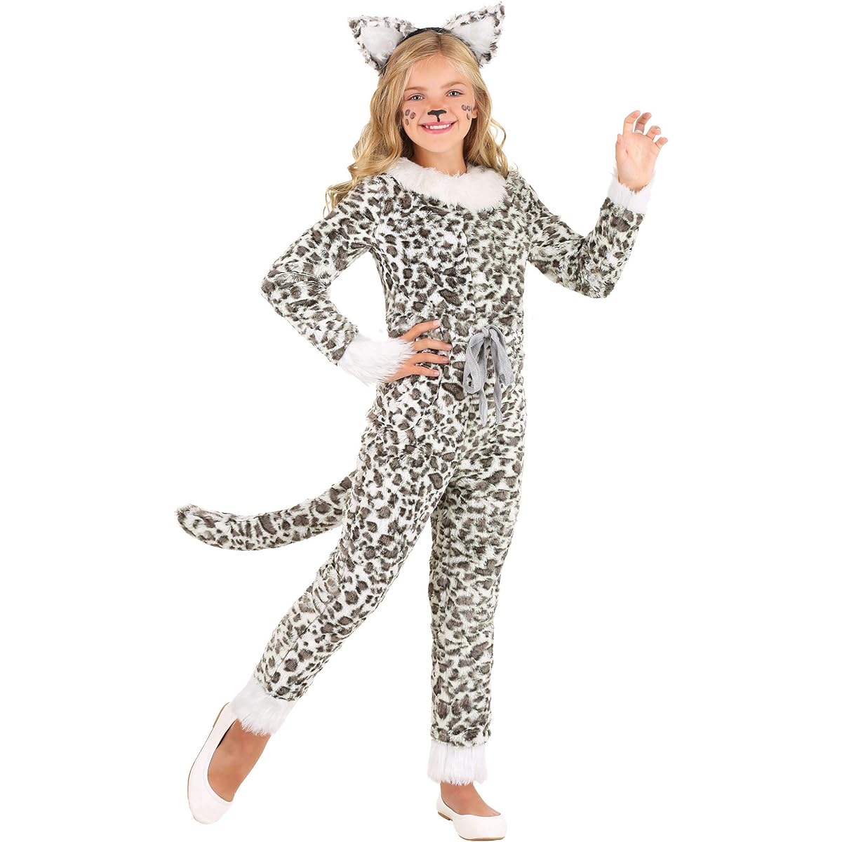 Girls Snow Leopard Costume