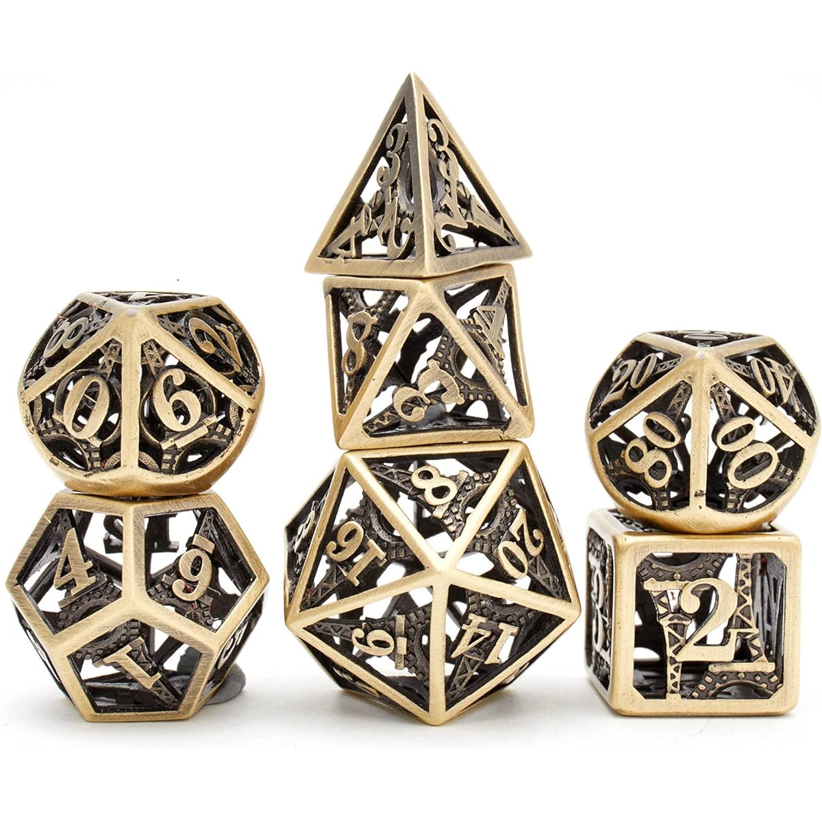 Metal Dice Set 7 D&D Dice Set Ideal for DND dice games such as dungeons and dragons