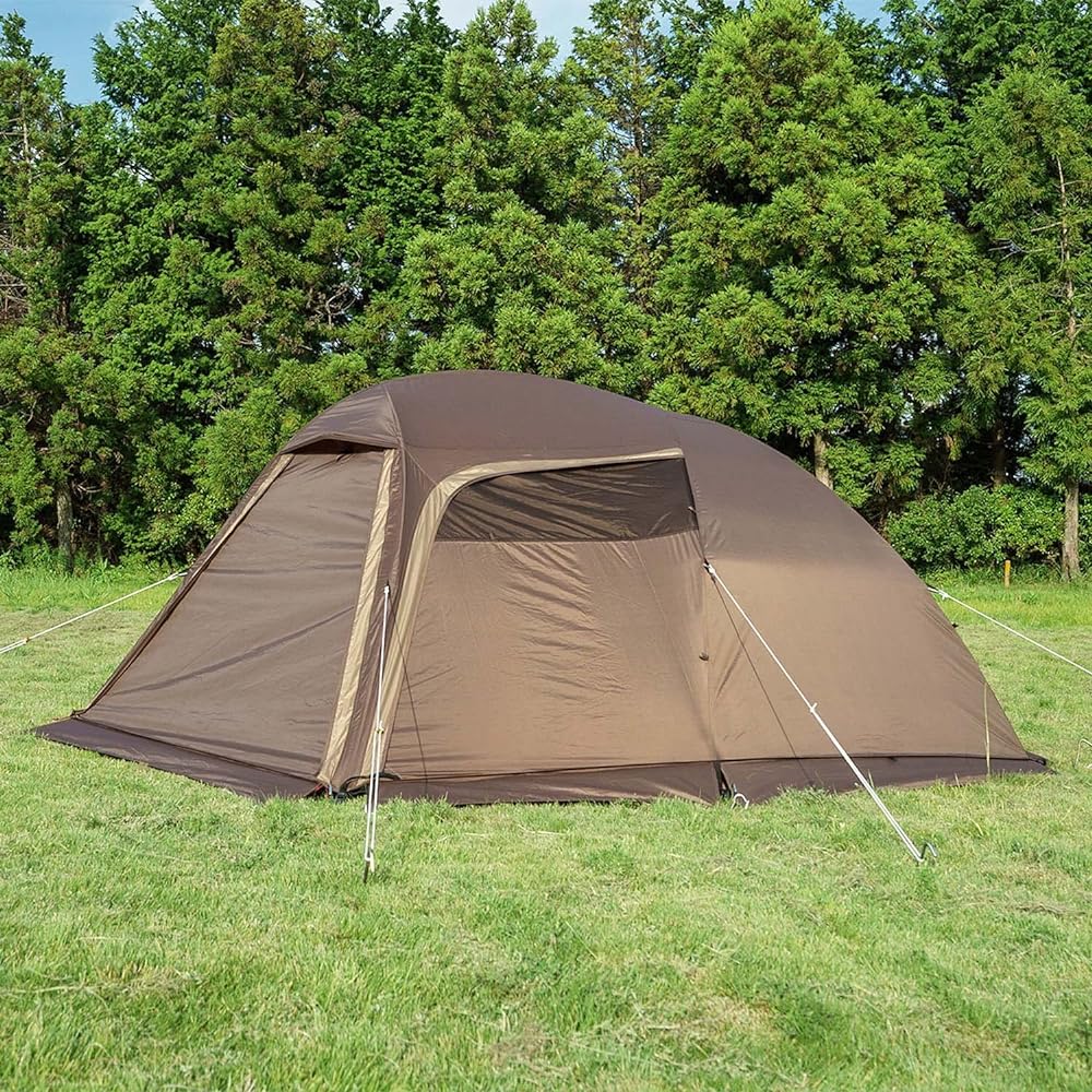 Ogawa Outdoor Camping Tent Stacy Falda [For 2-3 People] Dark Brown x Sand Beige 2618