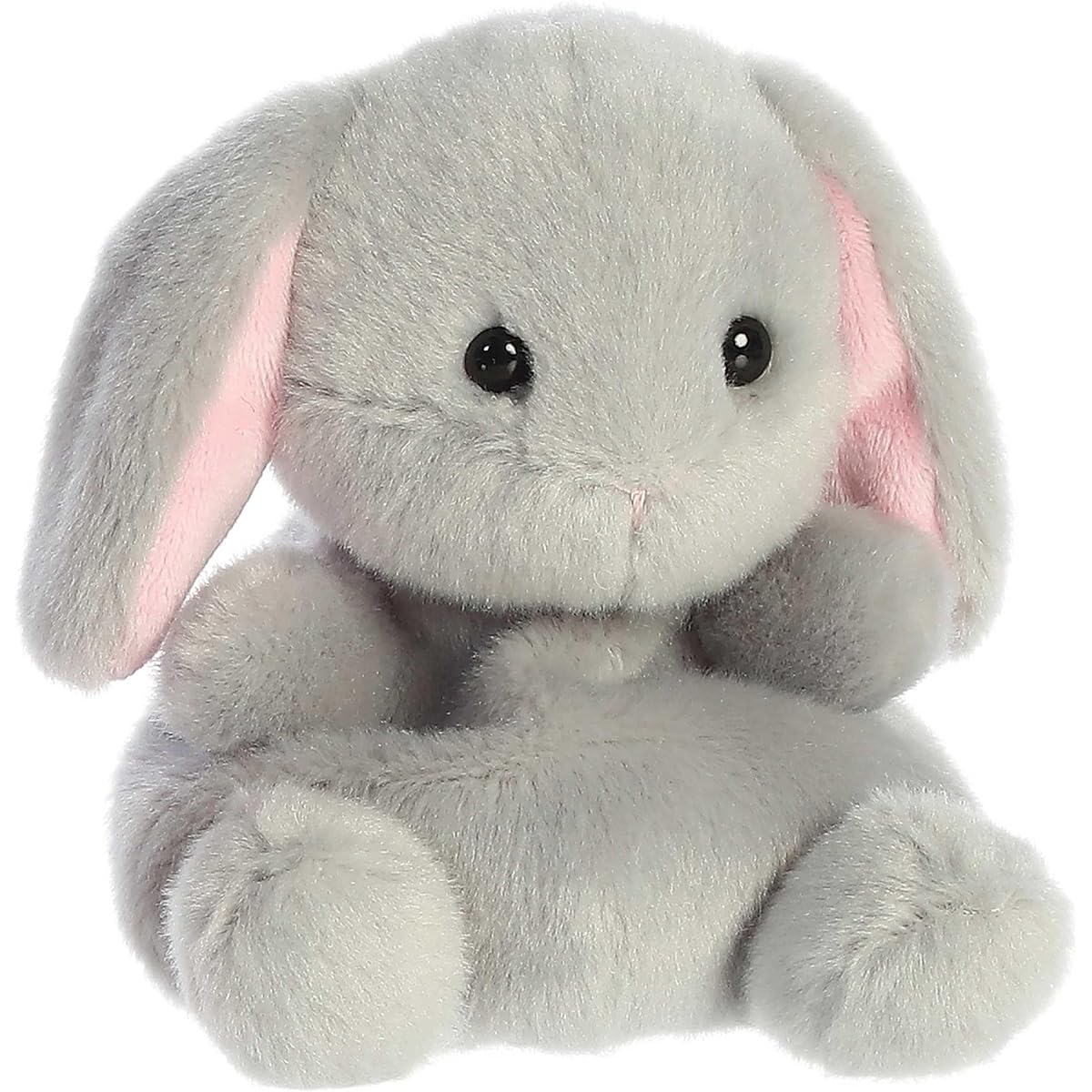 Aurora® Adorable Palm Pals™ Pebbles Bunny™ Plush - Pocket-Sized Play - Collectible Fun - Gray 5"